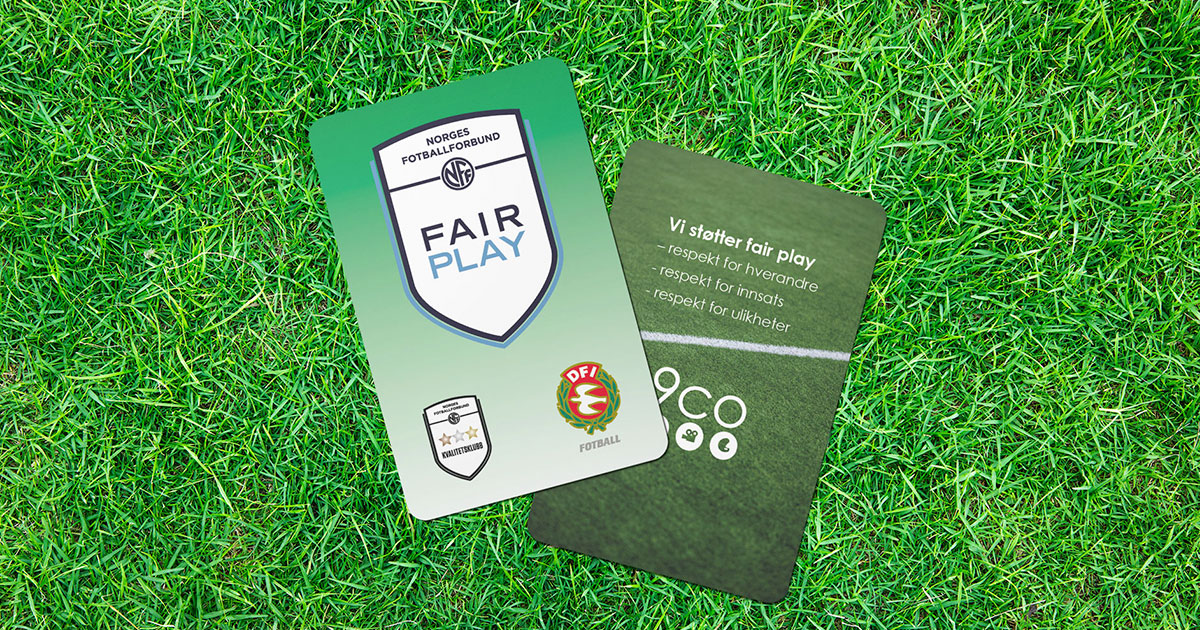 Fair Play kortene jeg designet og sponset DFI fotball med.